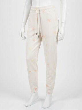 Lululemon Scuba High-Rise French Terry Jogger Echo Dye White Lemon Satin Size 10